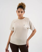 Women's AUSM5X™ Raglan Tee - Ivory Mist